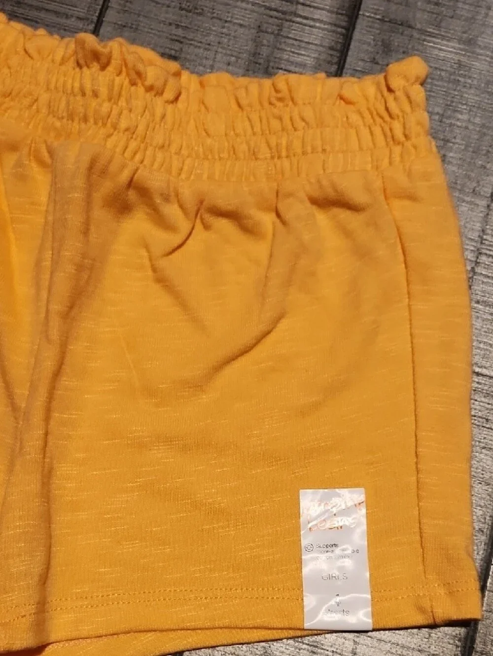 NWT jumping beans Peach-Orange Girls' Elastic-Waist Athletic Shorts